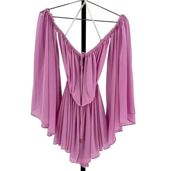 Michael Costello x Revolve 'Mishka' Pink Poly Romper Size XS - Picture 3 of 4